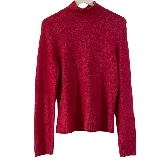 Talbots fuchsia fizzy turtleneck sweater large - Picture 1 of 9